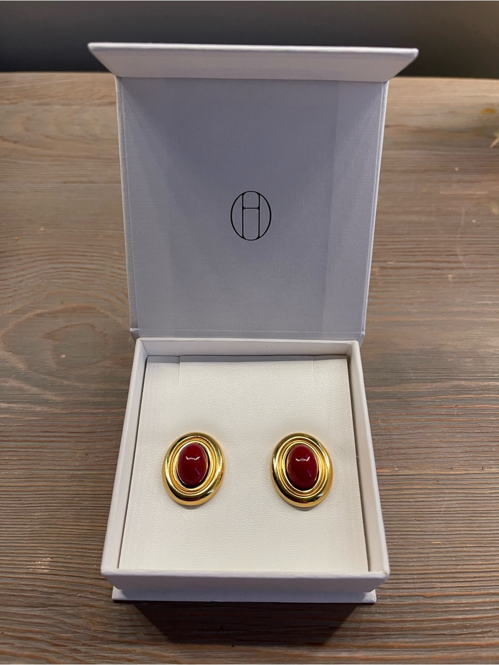 Heaven Mayhem Prize Burgundy Earrings just like new